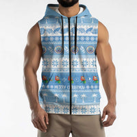 FSM Christmas Sleeveless Zip Hoodie Merry Xmas Federated States of Micronesia LT14 - Polynesian Pride