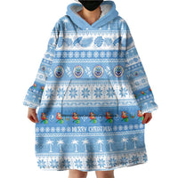 FSM Christmas Wearable Blanket Hoodie Merry Xmas Federated States of Micronesia LT14 - Polynesian Pride