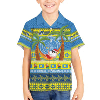 Palau Christmas Hawaiian Shirt Chilling Santa Ungil Kurismas - Polynesian Pride