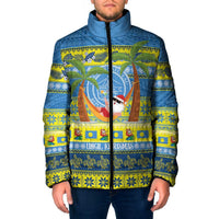 Palau Christmas Padded Jacket Chilling Santa Ungil Kurismas LT14 Men Yellow - Polynesian Pride