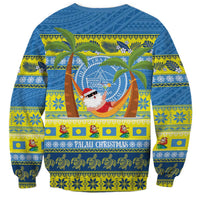 Palau Christmas Sweatshirt Chilling Santa Ungil Kurismas LT14 - Polynesian Pride