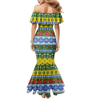 Solomon Islands Christmas Family Matching Mermaid Dress and Hawaiian Shirt The Solomons Melanesian Meri Krismas LT14 - Polynesian Pride