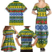 Solomon Islands Christmas Family Matching Summer Maxi Dress and Hawaiian Shirt The Solomons Melanesian Meri Krismas LT14 - Polynesian Pride