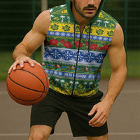 Solomon Islands Christmas Sleeveless Zip Hoodie The Solomons Melanesian Meri Krismas LT14 - Polynesian Pride