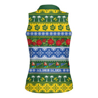 Solomon Islands Christmas Women Sleeveless Polo Shirt The Solomons Melanesian Meri Krismas LT14 - Polynesian Pride