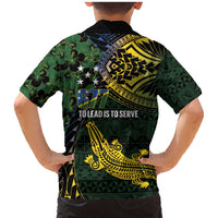 Solomon Islands Family Matching Mermaid Dress and Hawaiian Shirt 677 Proud Crocodile Melanesian Pattern LT14 - Polynesian Pride