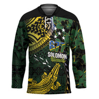 Solomon Islands Hockey Jersey 677 Proud Crocodile Melanesian Pattern - Polynesian Pride