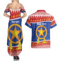 Personalized The Philippines Christmas Couples Matching Summer Maxi Dress and Hawaiian Shirt Pilipinas Parol - Maligayang Pasko! LT14 - Polynesian Pride