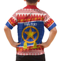 Personalized The Philippines Christmas Family Matching Off The Shoulder Long Sleeve Dress and Hawaiian Shirt Pilipinas Parol - Maligayang Pasko! LT14 - Polynesian Pride
