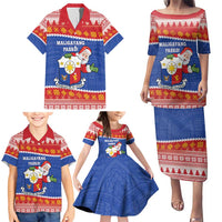 Personalized The Philippines Christmas Family Matching Puletasi and Hawaiian Shirt Pilipinas Parol - Maligayang Pasko! LT14 - Polynesian Pride