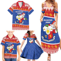 Personalized The Philippines Christmas Family Matching Summer Maxi Dress and Hawaiian Shirt Pilipinas Parol - Maligayang Pasko! LT14 - Polynesian Pride