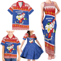 Personalized The Philippines Christmas Family Matching Tank Maxi Dress and Hawaiian Shirt Pilipinas Parol - Maligayang Pasko! LT14 - Polynesian Pride