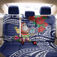 Guam Christmas Back Car Seat Cover Poinsettia With Bougainvillea - Felis Pasgua! LT14 - Polynesian Pride