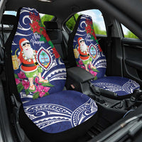 Guam Christmas Car Seat Cover Poinsettia With Bougainvillea - Felis Pasgua! LT14 One Size Blue - Polynesian Pride