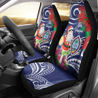 Guam Christmas Car Seat Cover Poinsettia With Bougainvillea - Felis Pasgua! LT14 - Polynesian Pride
