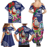 Guam Christmas Family Matching Summer Maxi Dress and Hawaiian Shirt Poinsettia With Bougainvillea - Felis Pasgua! LT14 - Polynesian Pride