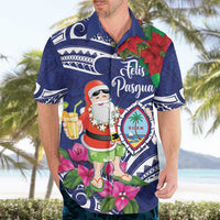 Guam Christmas Hawaiian Shirt Poinsettia With Bougainvillea - Felis Pasgua! LT14 - Polynesian Pride