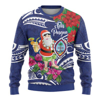 Guam Christmas Ugly Christmas Sweater Poinsettia With Bougainvillea - Felis Pasgua! LT14 - Polynesian Pride