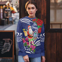 Guam Christmas Ugly Christmas Sweater Poinsettia With Bougainvillea - Felis Pasgua! LT14 - Polynesian Pride