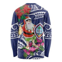Guam Christmas Long Sleeve Shirt Poinsettia With Bougainvillea - Felis Pasgua! LT14 - Polynesian Pride