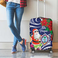 Guam Christmas Luggage Cover Poinsettia With Bougainvillea - Felis Pasgua! LT14 - Polynesian Pride