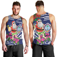 Guam Christmas Men Tank Top Poinsettia With Bougainvillea - Felis Pasgua! LT14 - Polynesian Pride
