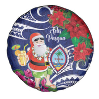 Guam Christmas Spare Tire Cover Poinsettia With Bougainvillea - Felis Pasgua! LT14 - Polynesian Pride