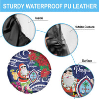 Guam Christmas Spare Tire Cover Poinsettia With Bougainvillea - Felis Pasgua! LT14 - Polynesian Pride