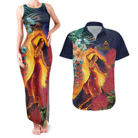 Hawaii Kilauea Big Islands Couples Matching Tank Maxi Dress and Hawaiian Shirt Pele Goddess With Tropical Flowers LT14 Art - Polynesian Pride