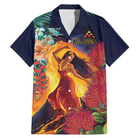 Hawaii Kilauea Big Islands Family Matching Mermaid Dress and Hawaiian Shirt Pele Goddess With Tropical Flowers LT14 Dad's Shirt - Short Sleeve Art - Polynesian Pride