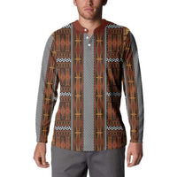 Malo e Lelei Tonga Button Sweatshirt Tongan Ngatu Tapa Cloth - Polynesian Pride