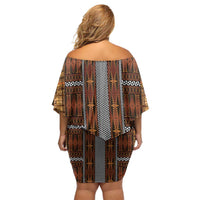 Malo e Lelei Tonga Family Matching Off Shoulder Short Dress and Hawaiian Shirt Tongan Ngatu Tapa Cloth LT14 - Polynesian Pride