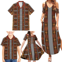 Malo e Lelei Tonga Family Matching Summer Maxi Dress and Hawaiian Shirt Tongan Ngatu Tapa Cloth LT14 - Polynesian Pride