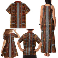Malo e Lelei Tonga Family Matching Tank Maxi Dress and Hawaiian Shirt Tongan Ngatu Tapa Cloth LT14 - Polynesian Pride
