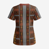 Malo e Lelei Tonga Scrub Top Tongan Ngatu Tapa Cloth LT14 - Polynesian Pride