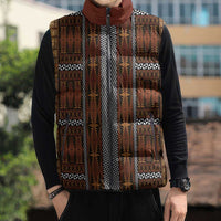 Malo e Lelei Tonga Sleeveless Puffer Jacket Tongan Ngatu Tapa Cloth - Polynesian Pride