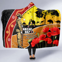 New Zealand And Australia ANZAC Day Hooded Blanket Aboriginal Maori Starring Night Style LT14 - Polynesian Pride