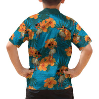 Hawaii Luau Party Kid Hawaiian Shirt Dancing Girl Tropical Flowers LT14 - Polynesian Pride