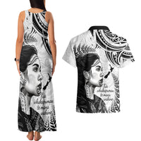 New Zealand Women's Day Couples Matching Tank Maxi Dress and Hawaiian Shirt Aotearoa Kia Whakapumau Te Mana Wahine LT14 - Polynesian Pride