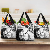 New Zealand Women's Day Grocery Bag Aotearoa Kia Whakapumau Te Mana Wahine LT14 3-pack One Size White - Polynesian Pride