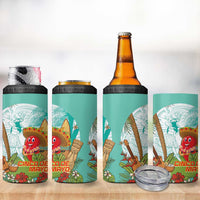 Hawaii Cinco de Mayo 4 in 1 Can Cooler Tumbler Chili Pepper Hula Girl Tropical Vibes LT14 - Polynesian Pride