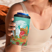 Hawaii Cinco de Mayo 4 in 1 Can Cooler Tumbler Chili Pepper Hula Girl Tropical Vibes LT14 - Polynesian Pride
