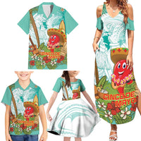 Hawaii Cinco de Mayo Family Matching Summer Maxi Dress and Hawaiian Shirt Chili Pepper Hula Girl Tropical Vibes LT14 - Polynesian Pride