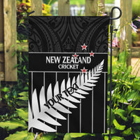 Custom New Zealand Silver Fern Cricket Garden Flag Aotearoa Maori Go Black Cap LT14 Garden Flag Black - Polynesian Pride