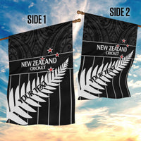 Custom New Zealand Silver Fern Cricket Garden Flag Aotearoa Maori Go Black Cap LT14 - Polynesian Pride