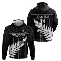 Custom New Zealand Silver Fern Cricket Hoodie Aotearoa Maori Go Black Cap LT14 - Polynesian Pride