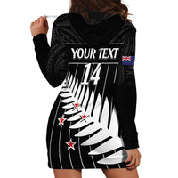 Custom New Zealand Silver Fern Cricket Hoodie Dress Aotearoa Maori Go Black Cap LT14 - Polynesian Pride