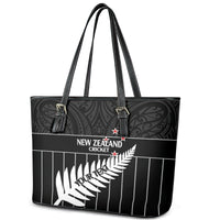 Custom New Zealand Silver Fern Cricket Leather Tote Bag Aotearoa Maori Go Black Cap LT14 - Polynesian Pride