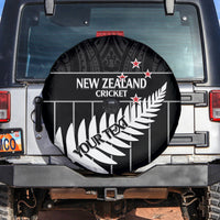 Custom New Zealand Silver Fern Cricket Spare Tire Cover Aotearoa Maori Go Black Cap LT14 Black - Polynesian Pride