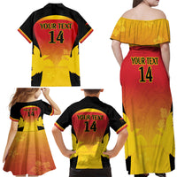 Custom Papua New Guinea Cricket Family Matching Off Shoulder Maxi Dress and Hawaiian Shirt 2024 Go PNG LT14 - Polynesian Pride